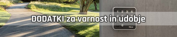 Dodatki za varnost in udobje avtomatiziranih vrat: fotocelice, opozorilne lučke, tipkovnice, ključna stikala ...